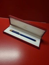 Stylo plume CARTIER trinity Must Laque bleue et plaqué or Plume or 750