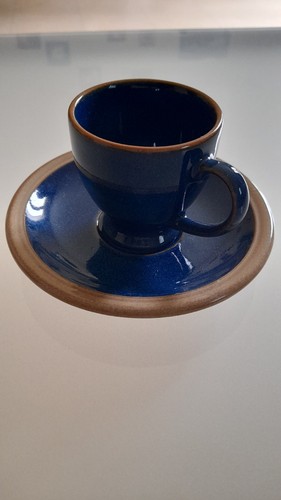 Tasse soucoupe gres bleu - tasse,