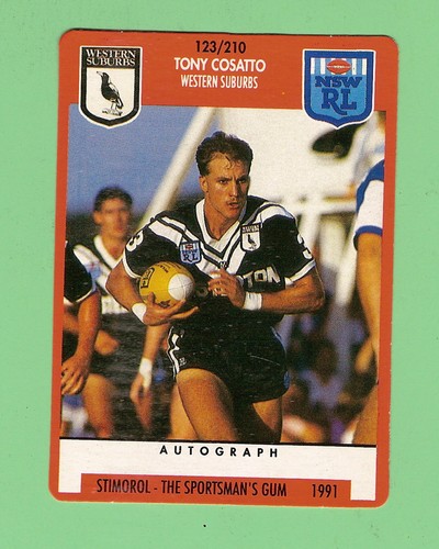 1991 rugby league card 123 - league, #123