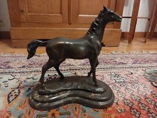Elegant Bronze Horse Statue Signed Debordeau