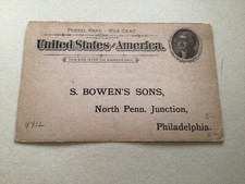 U. S. S. Bowens sons Starch Substitute  Philadelphia 1897 postal card 67126 