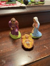 Vintage  Christmas Nativity Set Marcel Carbonel Santons France - 45 piece set