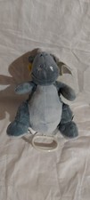 Doudou musical dragon bleu