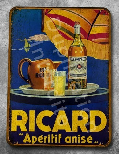 Plaque métal vintage ricard - plaque,