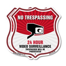 No Trespassing Shield Sign 24