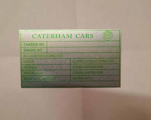 Plaque caterham voiture - plaque,