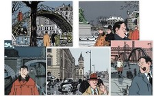 Tardi. Nestor Burma 5 affiches "Arrondissements de Paris"