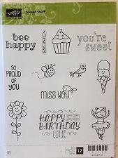Stampin Up Sweet Stuff Transparent Fixation Tampons Anniversaire Cupcake Oiseau