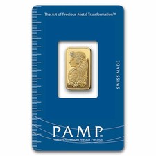 5 gram Gold Bar - PAMP Suisse Lady Fortuna (Vintage, In Assay)