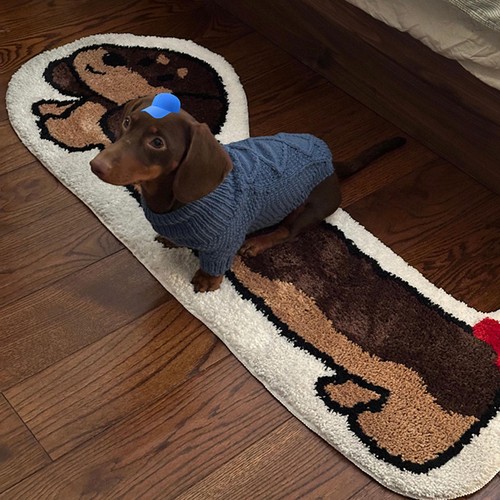 Tapis teckel adorable - tapis,
