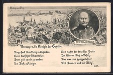 CPA Illustrateur Antwerpen, vue générale avec General v. Beseler en uniforme 