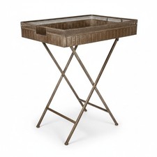 Desserte pliante fer patiné