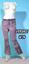 Versace Jeans Couture Taille 38 W 29  Superbe pantalon Cuir femme mauve