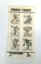 Vintage Czechoslovakia Sports Stamp Set, Series 4, 6 pieces, France-Timbre, Rare