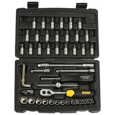 STANLEY STMT72794-8 1/4 SQUARE DRIVE METRIC SOCKET SET ALUMINIUM POLI