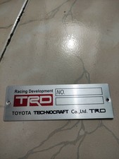 Toyota Data ID Plate tag TRD Levin Celica Trueno Corolla Supra Sport Car