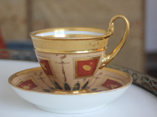 Paris porcelain litron cup and - litron,