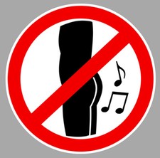 PETER FORBIDDEN TOILET STICKER HUMOR FUNNY STOP PROUT 10cm CAR STICKER IA084