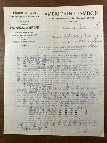 Langres 1916 lot lettres - en,
