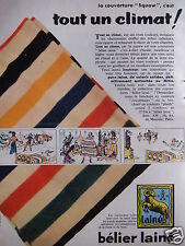 ADVERTISEMENT 1956 WOOL BELIER THE COVER SQUAW TOUT UN CLIMAT - ADVERTISING
