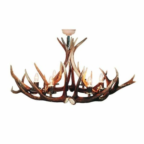 Lustre avec vrai bois cerf - vrai,