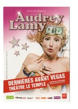 AUDREY LAMY carte postale publicitaire DERNIERES AVANT VEGAS THEATRE LE TEMPLE