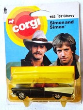 1982 CORGI JUNIORS DIECAST CAR on CARD / SIMON & SIMON 1957 CHEVY / TV SERIES