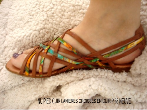 Chaussure sandale pied cuir - sandale,