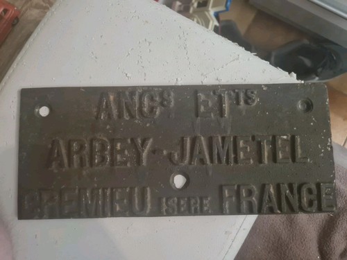 Plaque publicitaire arbey