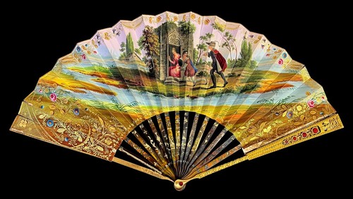 Ancien eventail empire - empire., mÉtal