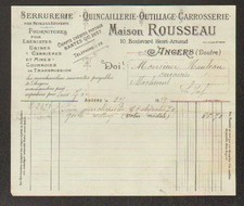 ANGERS Doutre (49) HARDWARE TOOLING BODYWORK ""Maison ROUSSEAU"" in 1931