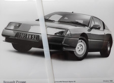 Photo Presse la nouvelle RENAULT Alpine V6 de 10 / 1984 ref 30