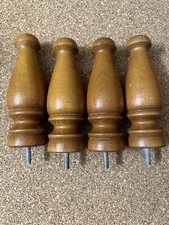 Lot de 4 pieds de lit en bois
