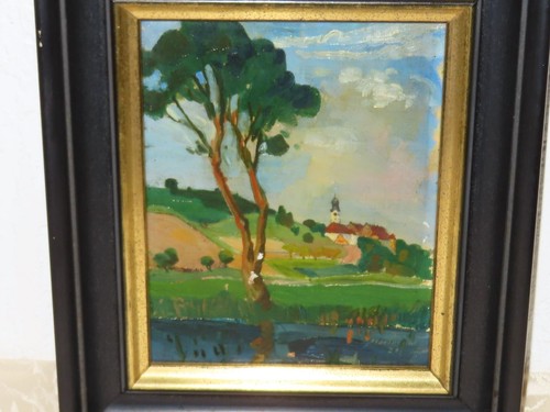 Peinture paysage avec arbre - paysage,