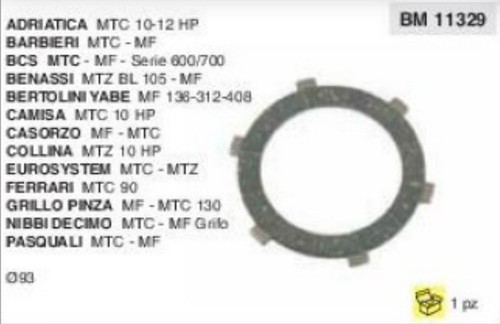 Disque embrayage motoculteur - disque,