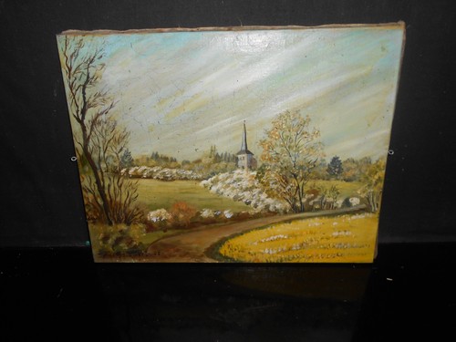 Huile sur toile cheroy - huile, d’un