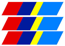 3 x BANDS FOR PEUGEOT 205 SPORT GTI GRILLE 21cmX4.5cm AUTO STICKER BA224