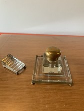 Encrier En Verre Massif Et Son