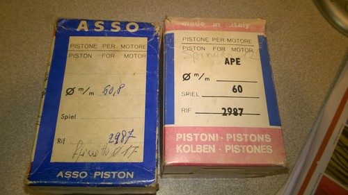 Pistons pour triporteur ape - ,