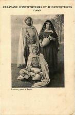 Old postcard AK TUNISIA Caravan of Teachers (822416)