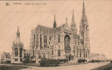 BELGIQUE Ostende L’Eglise SS. Pierre et Paul Carte postale