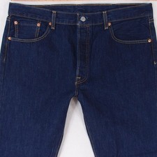 Hommes Levi's 501 Regular Straight Bleu Jeans W38 L32