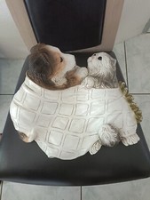 sculpture résine Chien Et