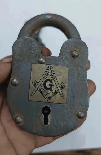 Ancien cadenas fer - fer, 5"
