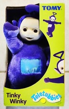Grande peluche 45 cm TELETUBBIES violet TINKY WINKY - TOMY 1996 - Neuve