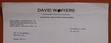 1921 Hinman Milking Machines Dairy Cows Dealer Letter Wauseon OH DM Meyers B7S2