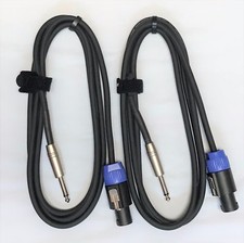 (2 Pack) 6 ft. foot 1/4 to Speakon Pro Audio PA DJ Amplifier Speaker Cable