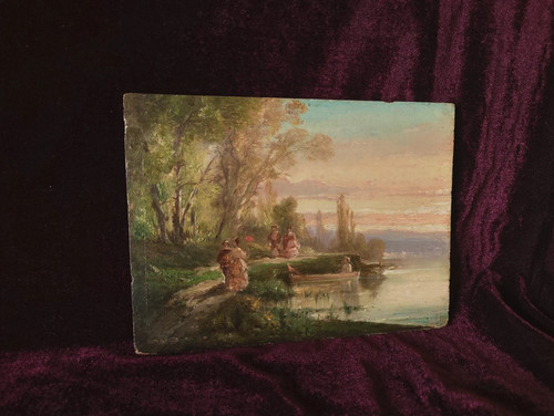 Tableau ancien peinture huile - peinture,