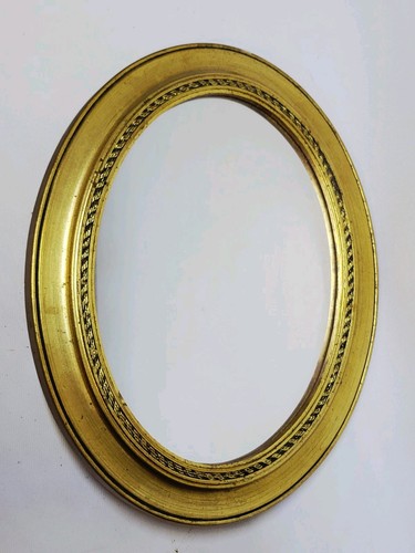 Miroir mural ovale bois doré - miroir,
