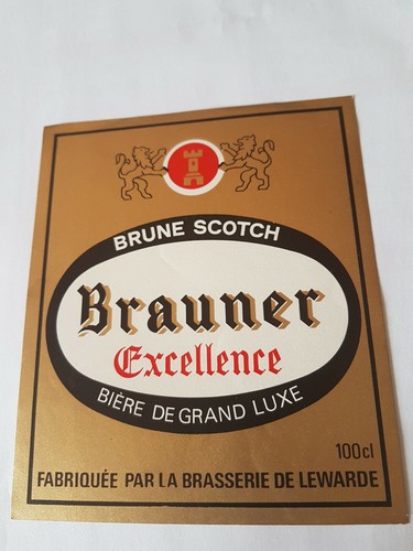 Etiquette bière brune scotch - bière,